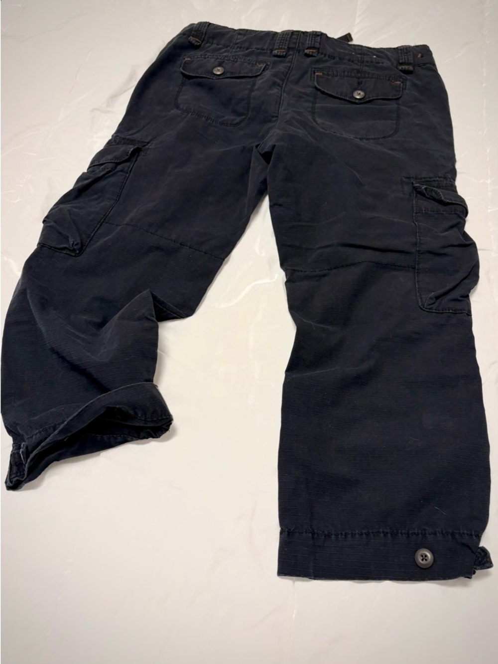 Polo Ralph Lauren Jeans Low Rise Cargo Bermuda Shorts Black Utility Women's 4 - Picture 8 of 11